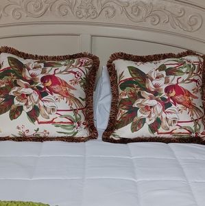 Two custom accent pillows.